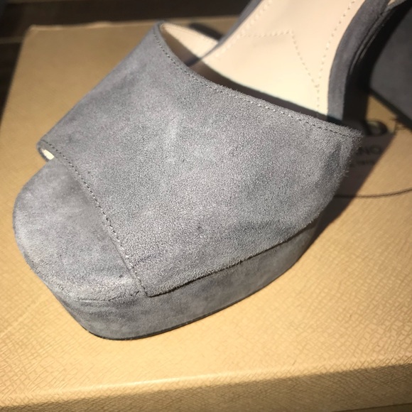 New Prada Authentic Women Suede Platform Sandals - Picture 2 of 8